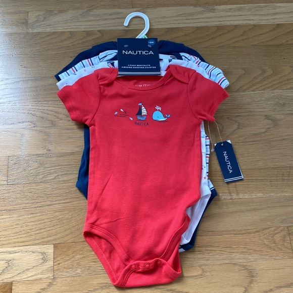 NWT Set of 4 Nautica 18 Month Onsies - Picture 1 of 11